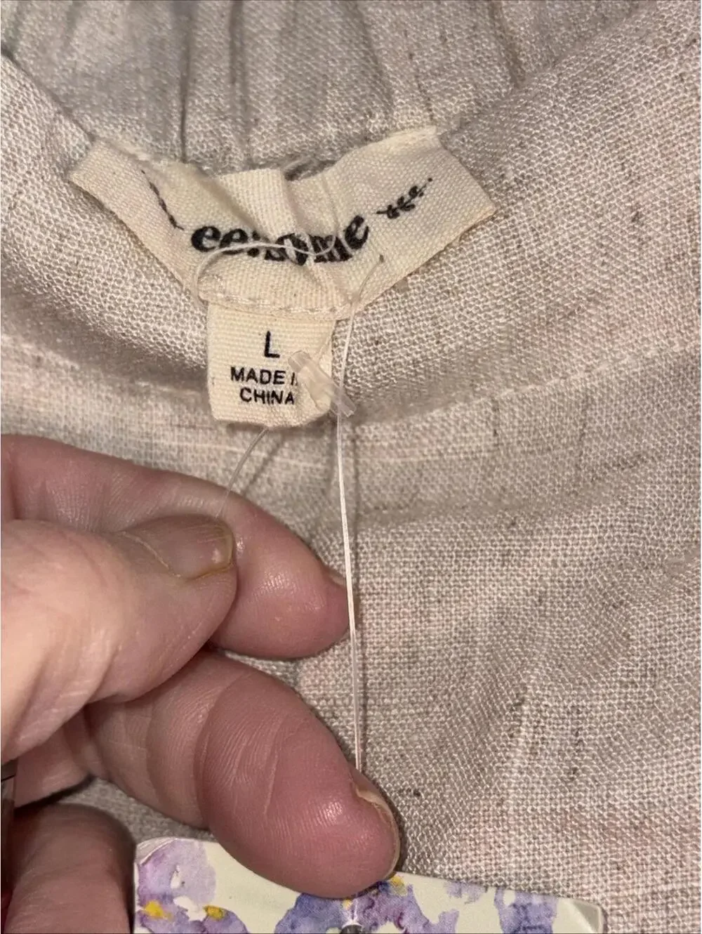 We:some Linen Blend Shorts, Front Tie Side Zipper Elastic Back Waist‎ Large NWT